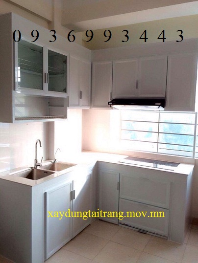tủ bếp nhôm kính chữ L tủ bếp nhôm kính chữ L