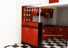 thiết kế tủ bếp nhôm giả gỗ có quầy bar - anh 1 thiết kế tủ bếp nhôm giả gỗ có quầy bar - anh 1