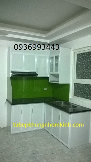 thi công tủ bếp nhôm sơn tĩnh điện thi công tủ bếp nhôm sơn tĩnh điện
