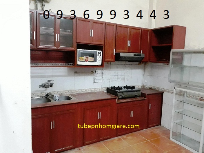 tủ bếp nhôm vân gỗ tủ bếp nhôm vân gỗ