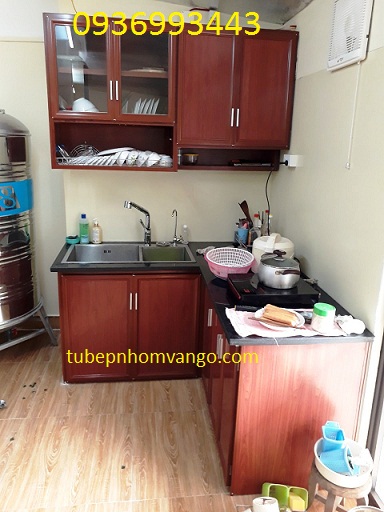 thi công tủ bếp nhôm kính thi công tủ bếp nhôm kính