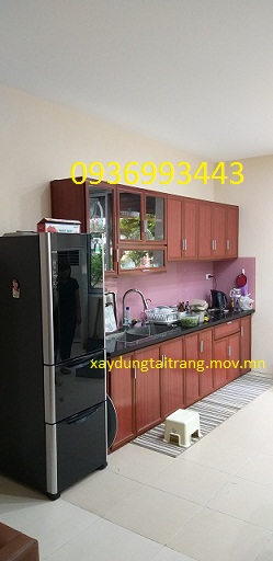 tủ bếp nhôm vân gỗ tủ bếp nhôm vân gỗ