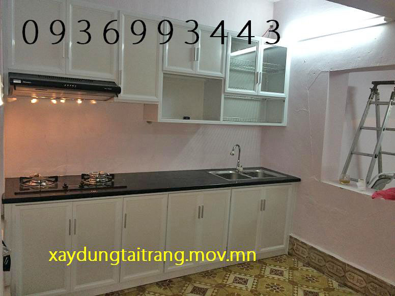 tủ bếp nhôm sơn tĩnh điện chữ I tủ bếp nhôm sơn tĩnh điện chữ I