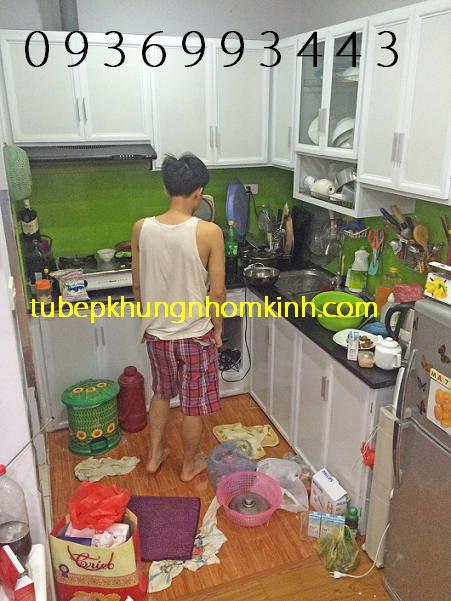 thi công tủ bếp nhôm sơn tĩnh điện thi công tủ bếp nhôm sơn tĩnh điện