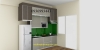 thiết kế tủ bếp Laminate chữ I - anh 1 thiết kế tủ bếp Laminate chữ I - anh 1