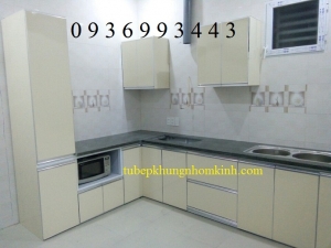 thi công tủ bếp Laminate đẹp