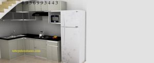 thiết kế tủ bếp nhôm Laminate