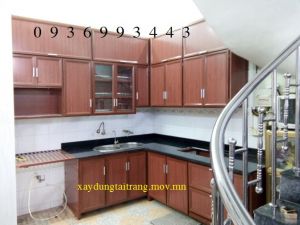 tủ bếp nhôm kính