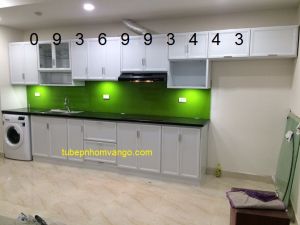 tủ bếp nhôm sơn tĩnh điện