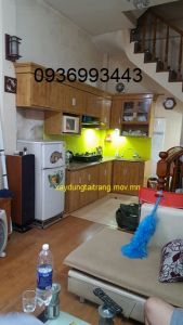 thi công tủ bếp nhôm vân gỗ đẹp