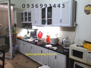 tủ bếp nhôm