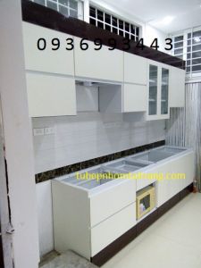 tủ bếp gỗ nhựa PVC chữ I