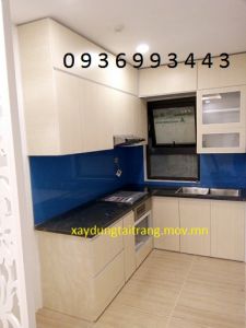 mẫu tủ bếp Laminate