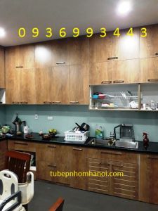 tủ bếp nhôm cánh Laminate