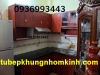 tủ bếp nhôm kính nhôm vân gỗ - anh 1
