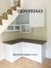 mẫu tủ bếp nhôm sơn tĩnh điện - anh 1