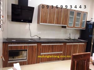 thi công tủ bếp Laminate