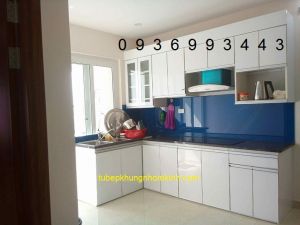 tủ bếp nhôm cánh Acrylic