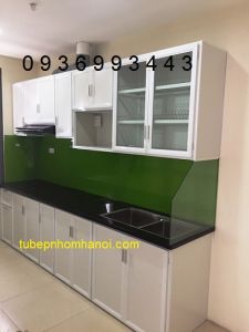 thiet ke tu bep nhom son tinh dien chu I