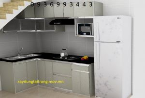 thiết kế tủ bếp Laminate