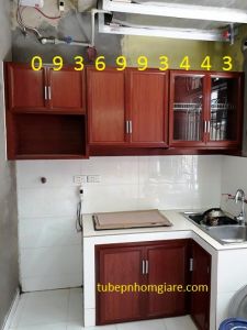 thi công tủ bếp nhôm