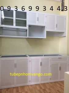 mẫu tủ bếp nhôm