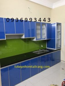 thiết kế tủ bếp nhôm cánh hệ Zang Lee