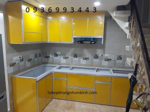 tủ bếp nhôm  hệ Zang Lee mẫu đẹp