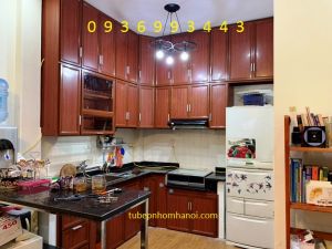 thi công tủ bếp nhôm vân gỗ  đẹp
