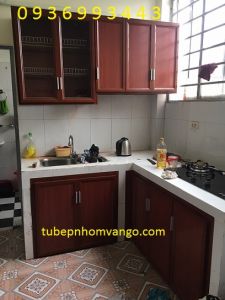 thi công tủ bếp nhôm