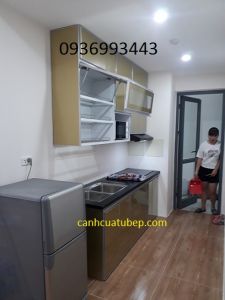 tủ bếp nhôm cánh Zang Lee chữ I