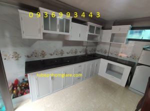 mẫu tủ bếp nhôm