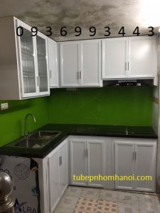 mẫu tủ bếp nhôm