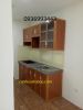 tủ bếp nhôm vân gỗ màu nhạt - anh 1