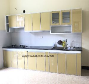 Tủ bếp nhôm Zanglee hệ cánh kính