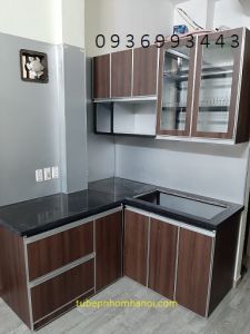 mẫu tủ bếp nhôm