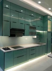 Tủ bếp nhôm ,hệ cánh tràn viền ,tay nắm CNC ,hàng nhập khẩu.