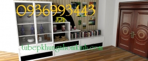 thiết kế tủ nhôm sơn tĩnh điện trang trí