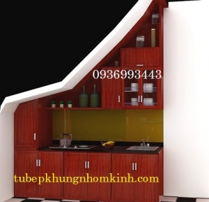 thiet ke tu bep nhom kinh