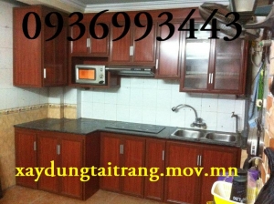 tủ nhôm vân gỗ
