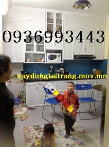 tủ bếp nhôm sơn tĩnh điện đẹp