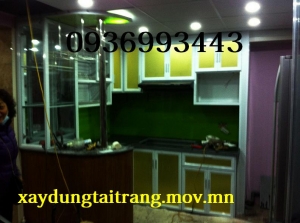 tủ bếp nhôm kính đẹp