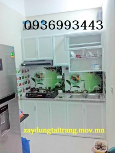 thi cong tu bep nhom son tinh dien