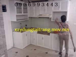 thi cong tu bep nhom son tinh dien