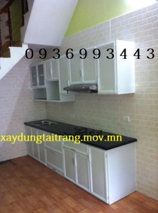 thiet ke tu bep nhom son tinh dien dep