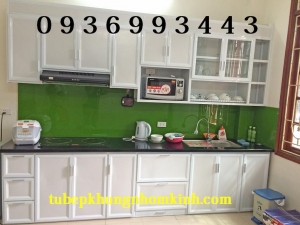 Tủ bếp nhôm sơn tĩnh điện mẫu đẹp