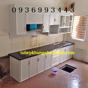 Tủ bếp nhôm kính đẹp