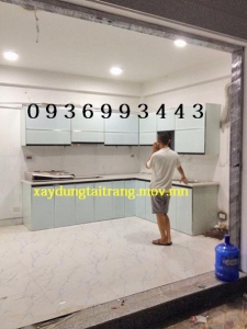 tủ bếp nhôm kính đẹp