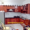 thi công tủ bếp nhôm vân gỗ - anh 1