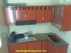 thiết kế tủ bếp nhôm vân gỗ chữ L - anh 1